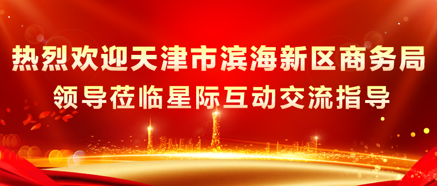 热烈欢迎天津市滨海新区商务局领导莅临星际互动交流指导